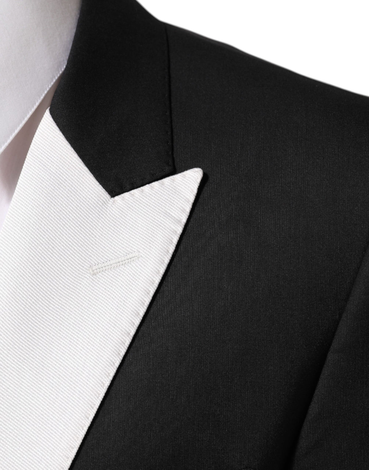 Dolce & Gabbana Women's Virgin Wool Viscose Silk & Polyester Blazer - Black White Signature