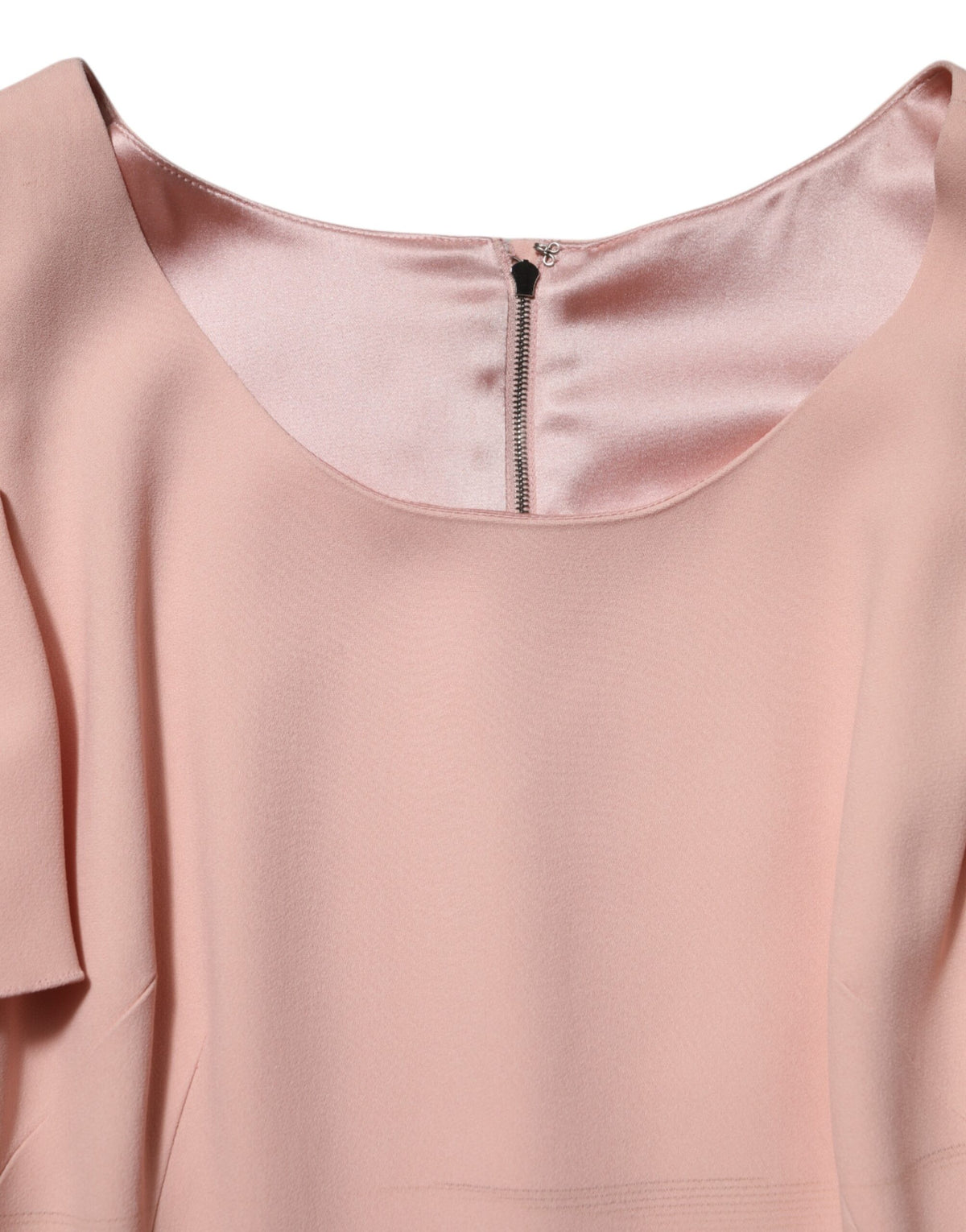 Dolce & Gabbana Women's Sheath Cocktail Short-Sleeve Silk Viscose & Acetate Midi Short Dress - Pink