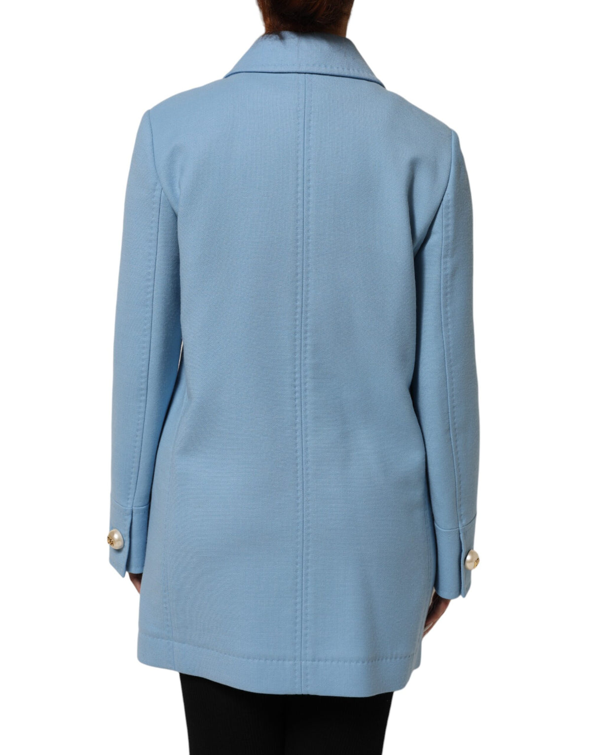 Dolce & Gabbana Women's Wool & Viscose Trench Coat - Light Blue