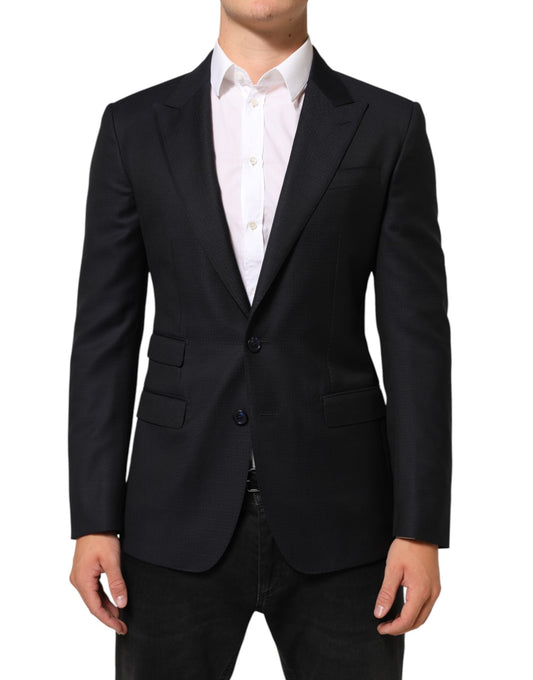 Blazer by Dolce & Gabbana for men in virgin wool viscose & silk black presents a distinguished silhouette, detailed with a distinguished and distinctive for a truly sophisticated finish.