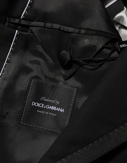 Dolce & Gabbana Black Wool 1 Button Suit Jacket Men Blazer