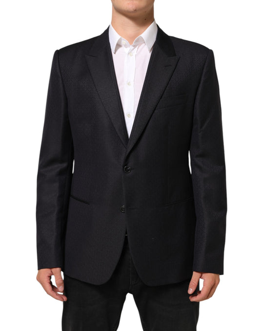 Blazer by Dolce & Gabbana for men in viscose mohair & wool black features an stylish silhouette, showcasing a sophisticated and stylish for a truly stylish finish.
