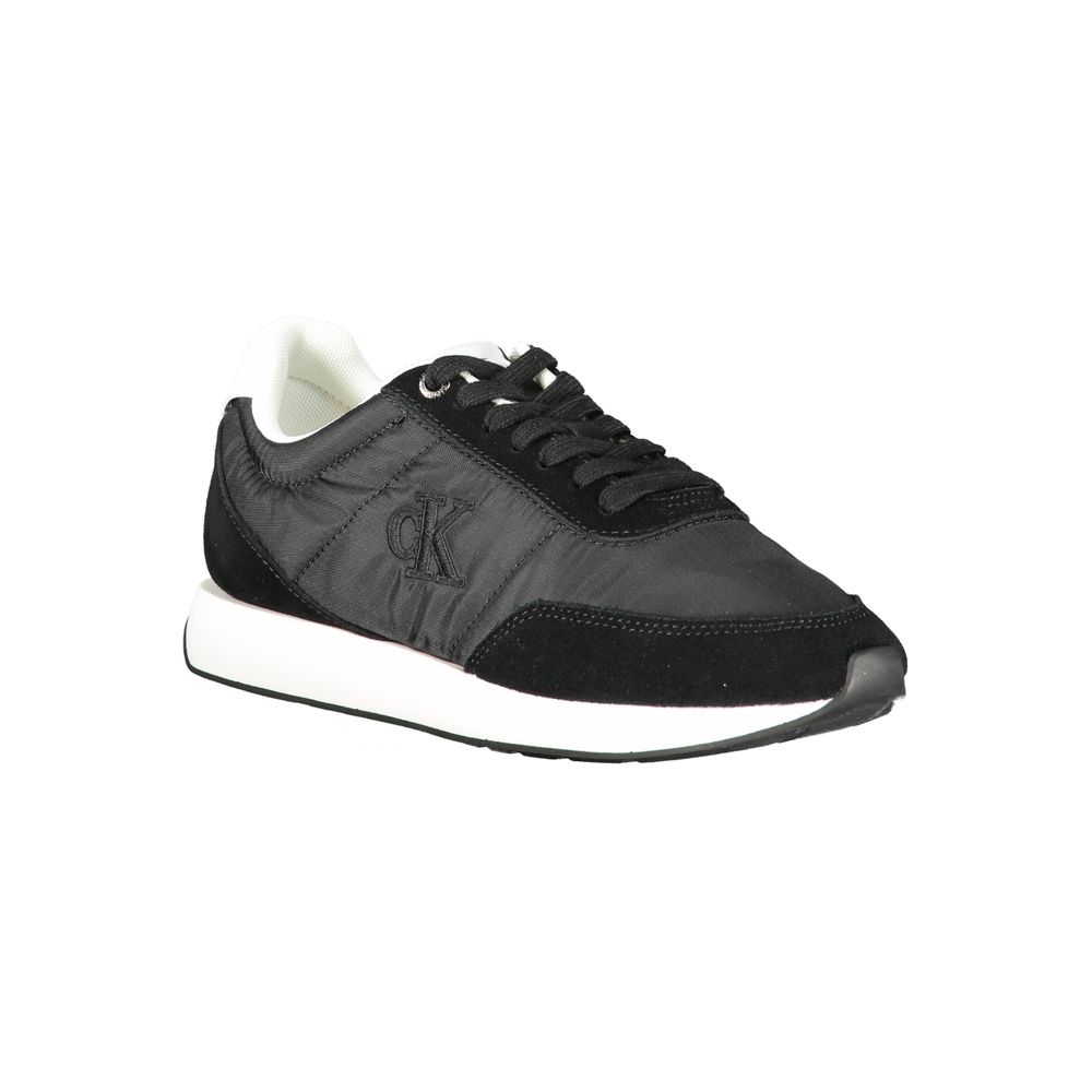 Sneakers by Calvin Klein for women in polyester & suede leather black features a sumptuous design, perfectly showcasing the sumptuous low-top style of this Women's Low-Top Polyester & Suede Leather Sneakers.