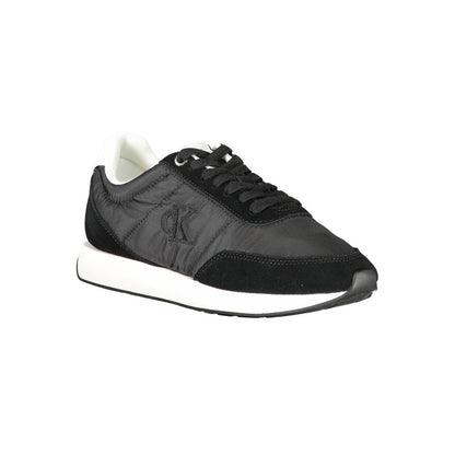 Sneakers by Calvin Klein for women in polyester & suede leather black features a sumptuous design, perfectly showcasing the sumptuous low-top style of this Women's Low-Top Polyester & Suede Leather Sneakers.