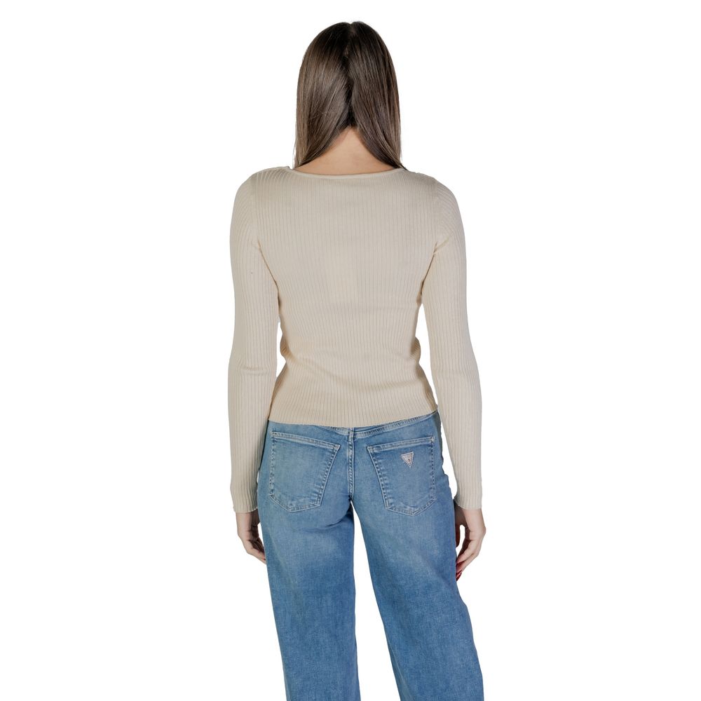 Sweatshirt by Vila Clothes for women in nylon & viscose cream presents a smart casual silhouette, featuring a smart casual and for a sophisticated look.
