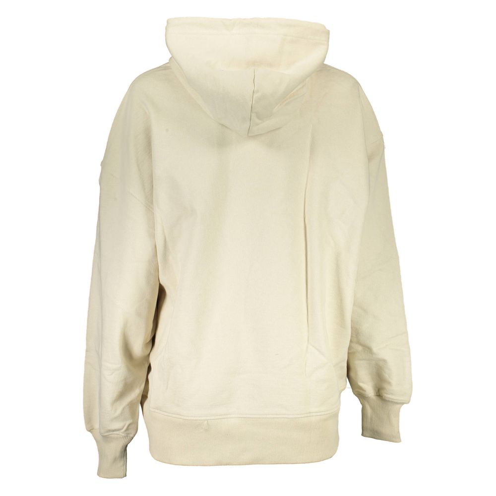 Hooded Sweatshirt Hoodie by Calvin Klein for women in cotton beige features an luminous silhouette, showcasing a sophisticated and for a truly luminous look.