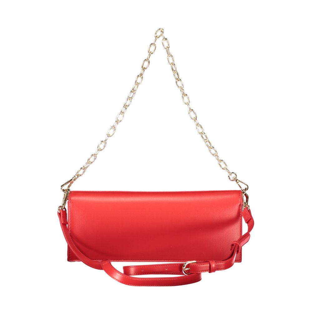 This Shoulder Handbag by Mario Valentino for women in polyethylene and red presents a sculptural silhouette featuring a secure , ample , and versatile shoulder-strap, handle & adjustable-strap for a sculptural finish.