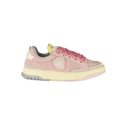 Sneakers by Blauer for women in polyester gray & pink presents a sumptuous silhouette as Women's Low-Top Polyester Sneakers, expertly defined by a sumptuous low-top style for a sumptuous, high-fashion look.