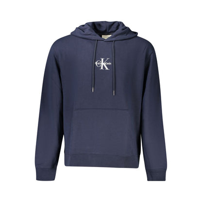 Hooded Sweatshirt Hoodie by Calvin Klein for men in stretch cotton blue & print features an luminous silhouette, showcasing a sophisticated hooded neckline and for a truly luminous look.