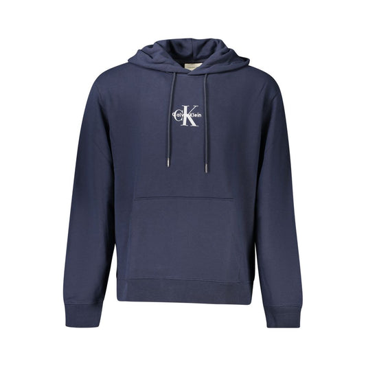 Hooded Sweatshirt Hoodie by Calvin Klein for men in stretch cotton blue & print features an luminous silhouette, showcasing a sophisticated hooded neckline and for a truly luminous look.