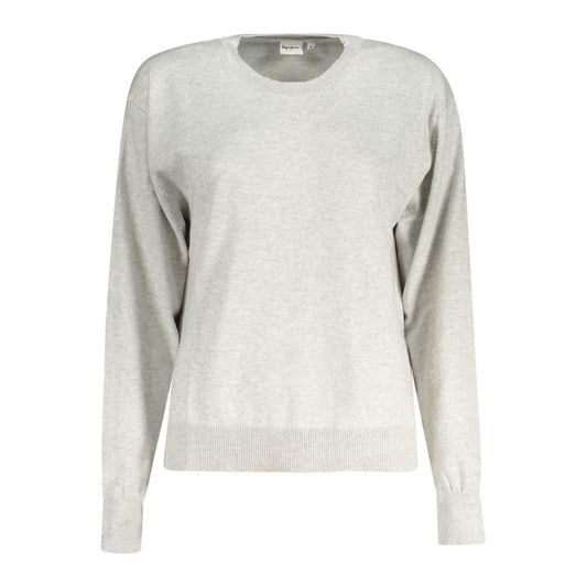 Sweatshirt by Pepe Jeans for women in cashmere cotton blend gray features an exquisite silhouette, showcasing and crew neckline details for a exquisite look.