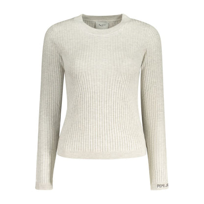 Pepe Jeans Women's Crew Neck Viscose Cotton Sweatshirt - Gray