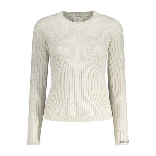 Pepe Jeans Women's Crew Neck Viscose Cotton Sweatshirt - Gray