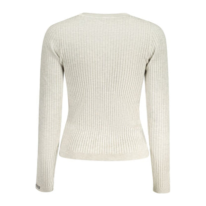 Pepe Jeans Women's Crew Neck Viscose Cotton Sweatshirt - Gray