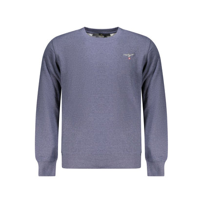 Sweatshirt by Accademia Militare for men in cotton polyester blue features an provocated silhouette, detailed with a provocated and a refined crew neckline for a sophisticated aesthetic.