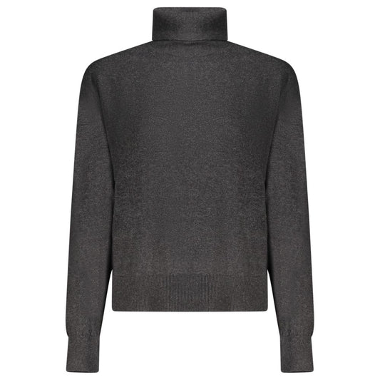 Sweater by Pepe Jeans for women in cashmere wool blend black showcases a discreet silhouette, finished with a discreet turtle neckline and for a discreet look.