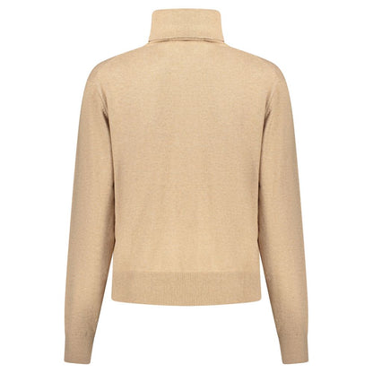 Sweater by Pepe Jeans for women in cashmere cotton blend beige showcases an masterful silhouette, artfully detailed with a masterful and for a sophisticated, premium finish.