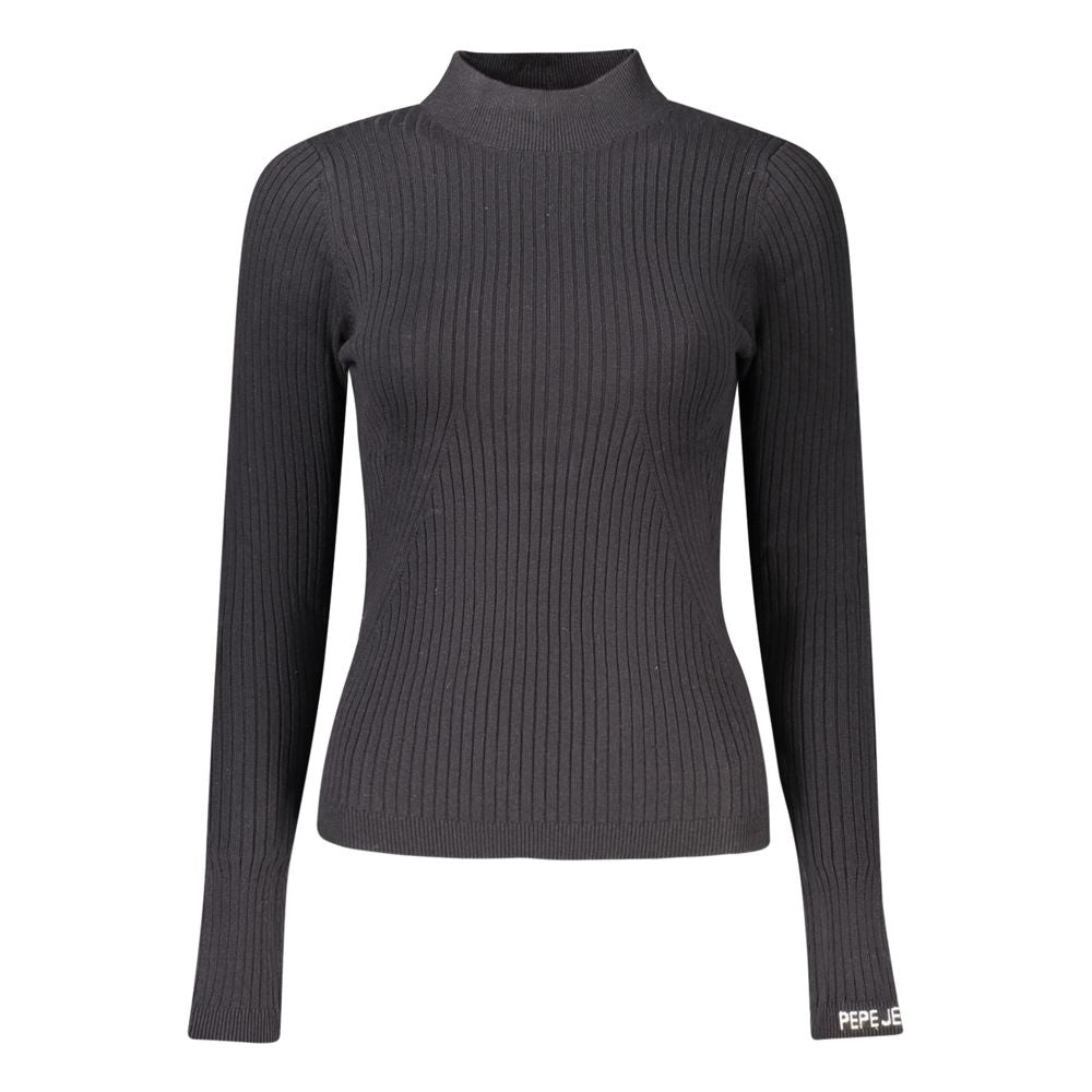 Sweatshirt by Pepe Jeans for women in viscose cotton black features an exquisite silhouette, showcasing and high-neck neckline details for a exquisite look.