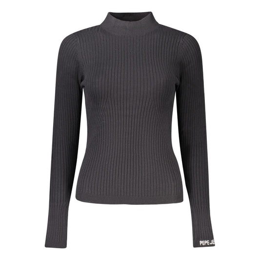 Sweatshirt by Pepe Jeans for women in viscose cotton black features an exquisite silhouette, showcasing and high-neck neckline details for a exquisite look.