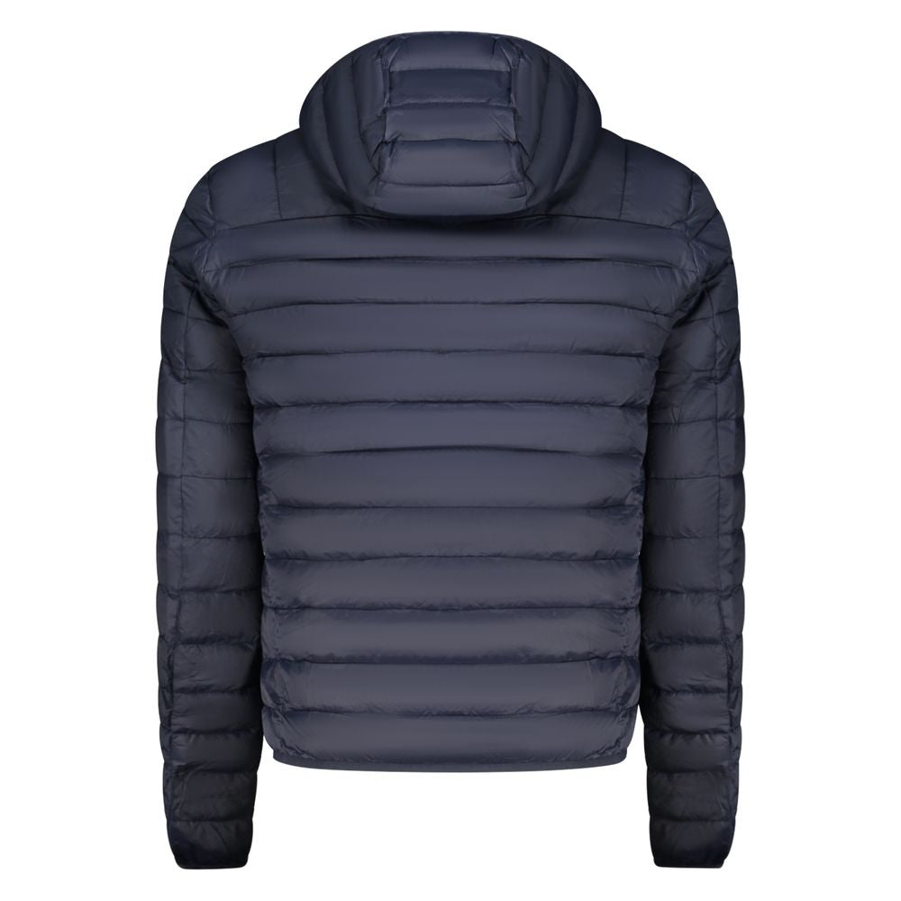 Hooded Jacket by Cavalli Class for men in blue presents a impeccable silhouette, showcasing distinct pockets & hooded and a impeccable for a sophisticated finish.
