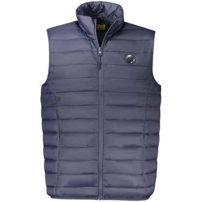 Vest by Cavalli Class for men in polyester blue features an contemporary silhouette, showcasing refined lightweight & pockets and a contemporary for a sophisticated layered look.