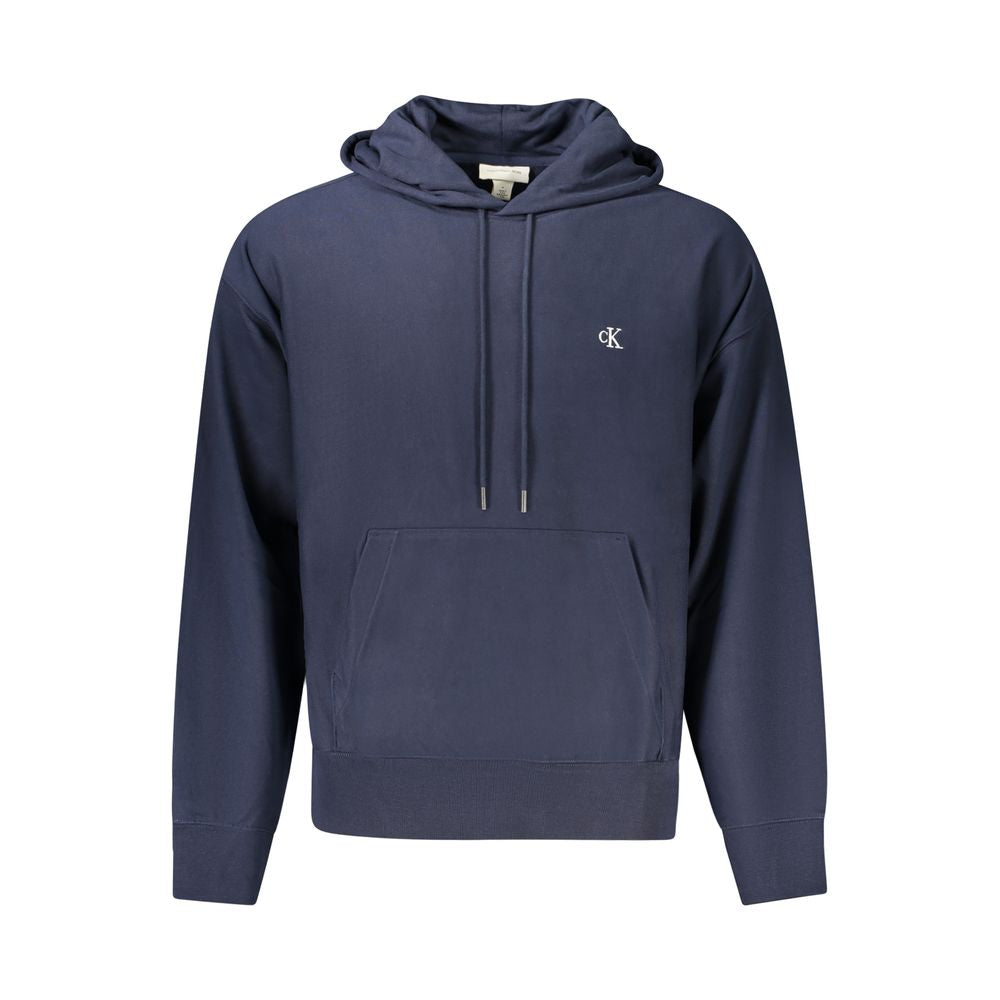 Hooded Sweatshirt Hoodie by Calvin Klein for men in cotton polyester blue features a edgy silhouette, detailed with a edgy hooded neckline and for a refined finish.