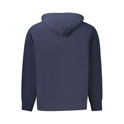 Hooded Sweatshirt Hoodie by Calvin Klein for men in cotton polyester blue features a authentic silhouette, showcasing a sophisticated and authentic detail for a refined finish.
