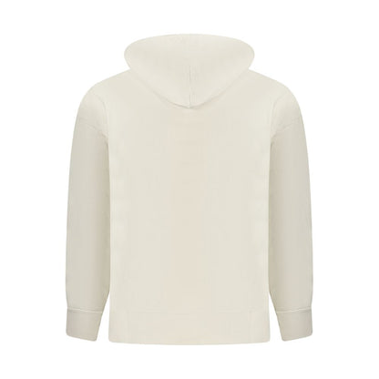 Hooded Sweatshirt Hoodie by Calvin Klein for men in cotton polyester beige features an dramatic silhouette, showcasing a sophisticated and dramatic for a refined, modern aesthetic.