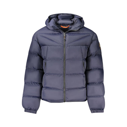 Napapijri Men's Polyamide Hooded Overcoat - Blue Signature