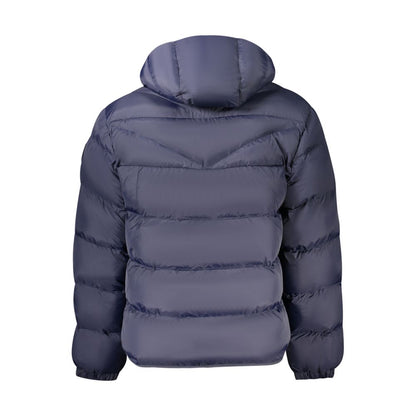 Napapijri Men's Polyamide Hooded Overcoat - Blue Signature