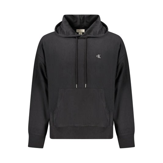 Hooded Sweatshirt Hoodie by Calvin Klein for men in cotton polyester black features an luminous silhouette, showcasing a sophisticated hooded neckline and long-sleeve for a truly luminous look.