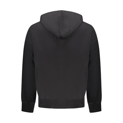 Hooded Sweatshirt Hoodie by Calvin Klein for men in cotton polyester black features an dramatic silhouette, showcasing a sophisticated and dramatic for a refined, modern aesthetic.