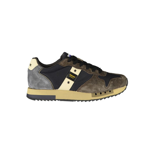Athletic Sneakers Blauer men polyester polyethylene leather blue featuring a avant-garde Men's Athletic Polyester Polyethylene Leather Sneakers design with a avant-garde athletic style for a refined finish.