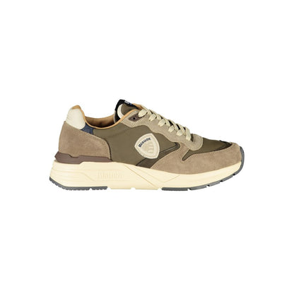 Athletic Sneakers by Blauer for men in polyester polyethylene leather gray features an architectural silhouette from the Men's Athletic Polyester Polyethylene Leather Sneakers collection, showcasing a architectural athletic style for a architectural look.