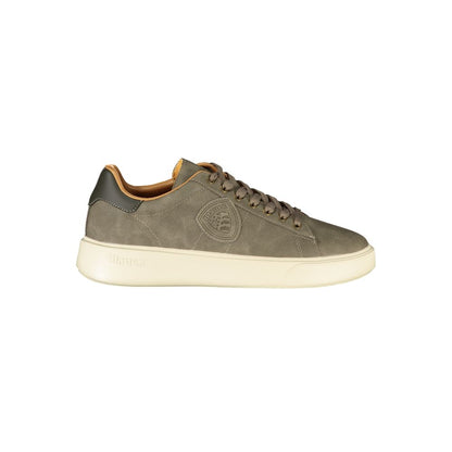 Sneakers by Blauer for men in polyester & polyethylene gray features an opulent silhouette from the Essence Men's Fashion Polyester & Polyethylene Sneakers collection, showcasing a signature fashion style with an opulent finish.