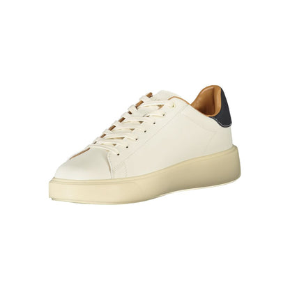 Sneakers by Blauer for men in polyester polyethylene leather blue, white & print features an sumptuous silhouette, showcasing the premium Crisp Men's Low-Top Polyester Polyethylene Leather Sneakers in a sumptuous low-top style that offers a sumptuous finish for refined style.