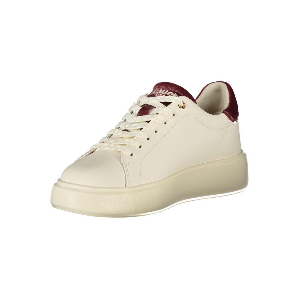 Sneakers by Blauer for women in polyester polyethylene leather pink & white presents a sumptuous silhouette as Women's Athletic Casual Polyester Polyethylene Leather Sneakers, expertly defined by a sumptuous athletic casual style for a sumptuous, high-fashion look.