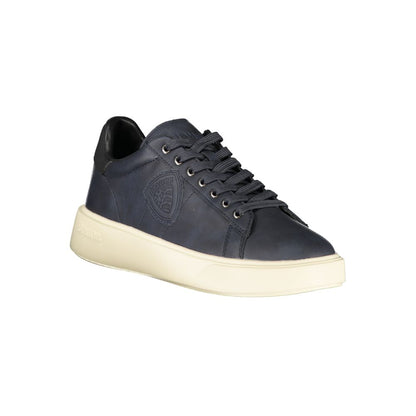 Sneakers by Blauer for men in polyester & polyurethane blue presents a sumptuous silhouette as City Men's Low-Top Polyester & Polyurethane Sneakers, expertly defined by a sumptuous low-top style for a sumptuous, high-fashion look.