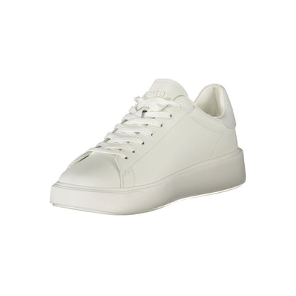 Athletic Sneakers by Blauer for men in polyester polyurethane leather white & print showcases an impeccable silhouette, defined by an impeccable athletic style design that perfectly captures the essence of the Men's Athletic Polyester Polyurethane Leather Sneakers.