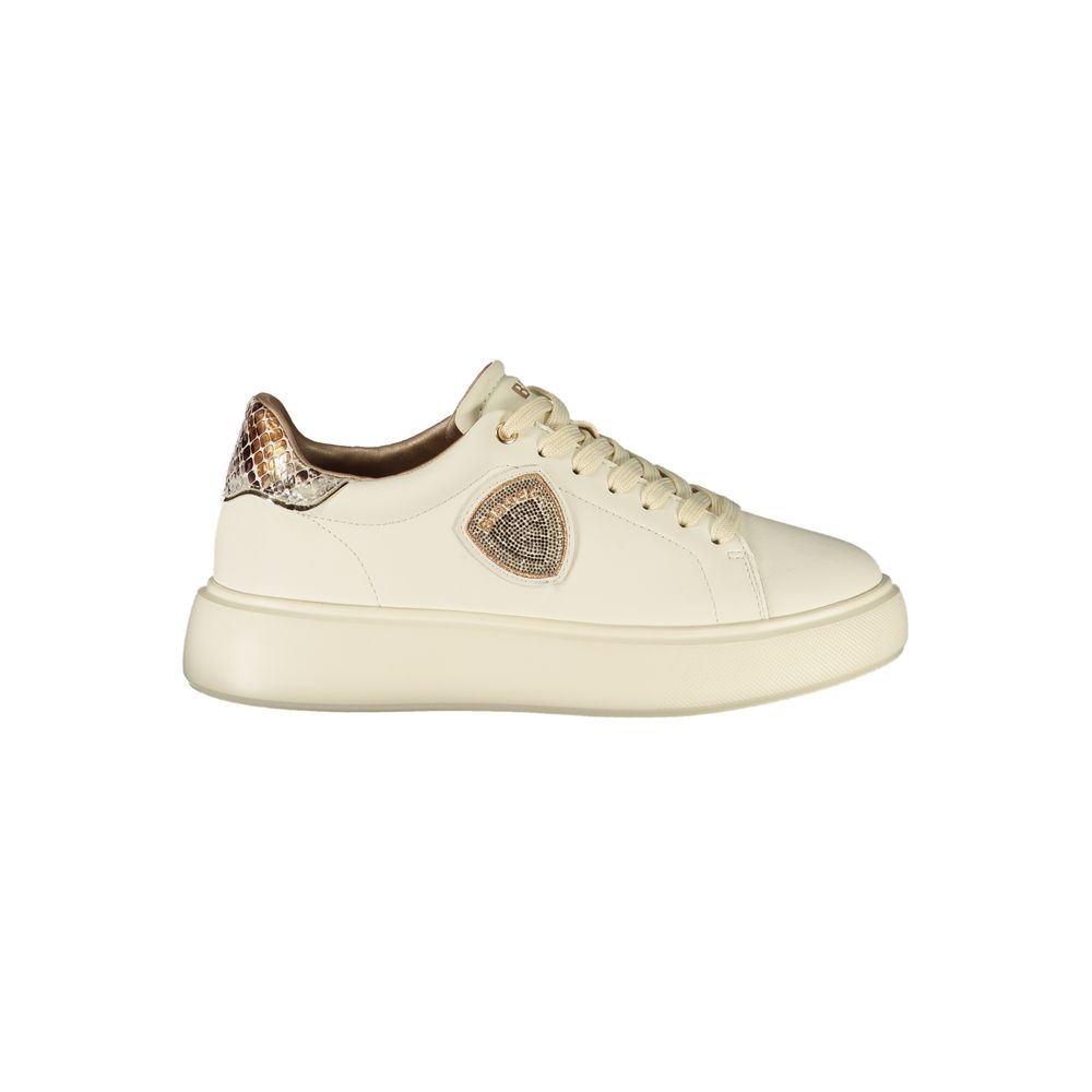 Athletic Sneakers by Blauer for women in polyester polyethylene python leather & rhinestone beige features an stately silhouette, showcasing the signature athletic style of the Women's Athletic Polyester Polyethylene Python Leather & Rhinestone Sneakers collection with a truly stately finish.