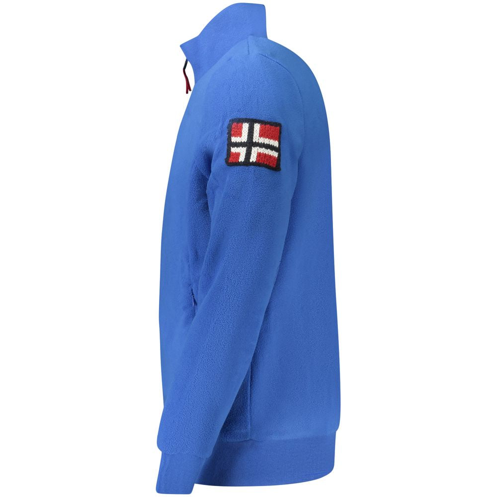 Sweatshirt by Norway 1963 for men in polyester blue features an provocated silhouette, detailed with a provocated and a refined for a sophisticated aesthetic.