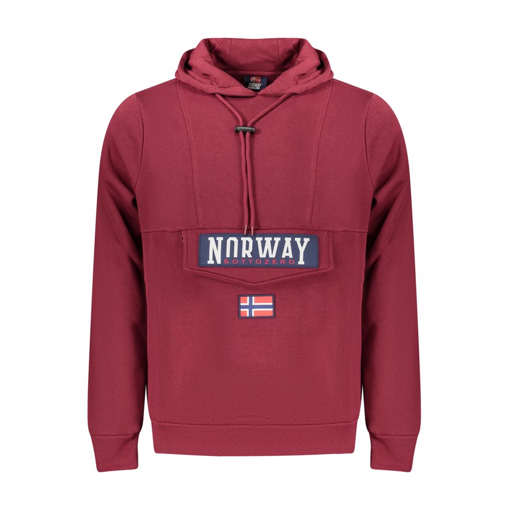 Hooded Sweatshirt Hoodie by Norway 1963 for men in cotton polyester purple features an luminous silhouette, showcasing a sophisticated hooded neckline and for a truly luminous look.