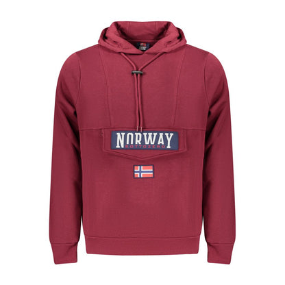 Hooded Sweatshirt Hoodie by Norway 1963 for men in cotton polyester purple features an luminous silhouette, showcasing a sophisticated hooded neckline and for a truly luminous look.