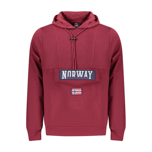 Hooded Sweatshirt Hoodie by Norway 1963 for men in cotton polyester purple features an luminous silhouette, showcasing a sophisticated hooded neckline and for a truly luminous look.