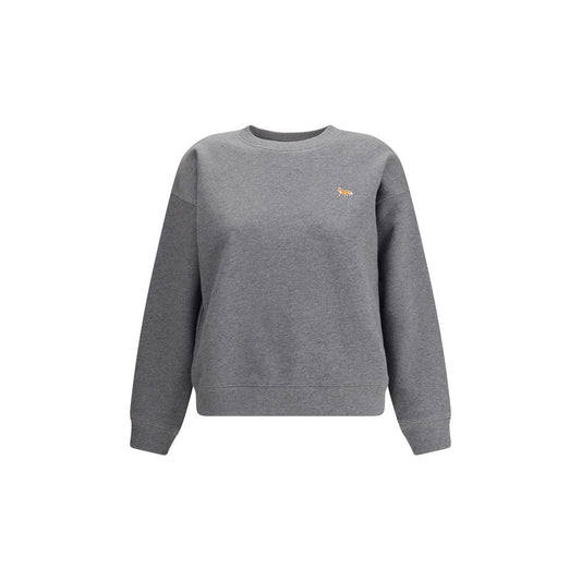 Sweatshirt by Maison Kitsuné for women in organic cotton gray & signature features an exquisite silhouette, showcasing and crew neckline details for a exquisite look.
