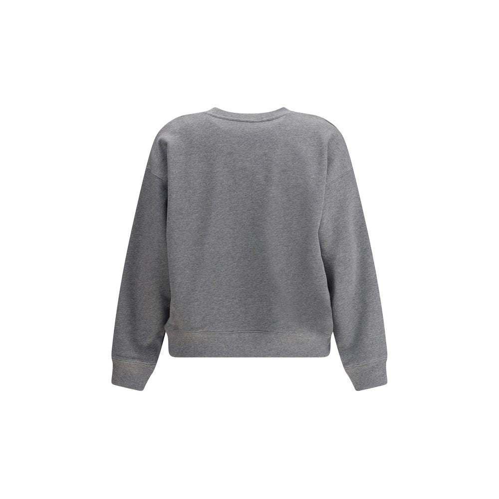 Sweatshirt by Maison Kitsuné for women in organic cotton gray & signature showcases a slouchy chic silhouette, artfully detailed with a slouchy chic crew neckline and for a slouchy chic finish.