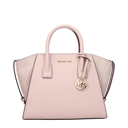 Handbag by Michael Kors for women in leather pink features a refined silhouette, showcasing a secure , organized , and versatile adjustable-strap for a refined finish.