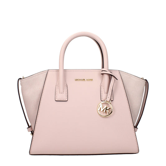 Handbag by Michael Kors for women in leather pink features a refined silhouette, showcasing a secure , organized , and versatile adjustable-strap for a refined finish.