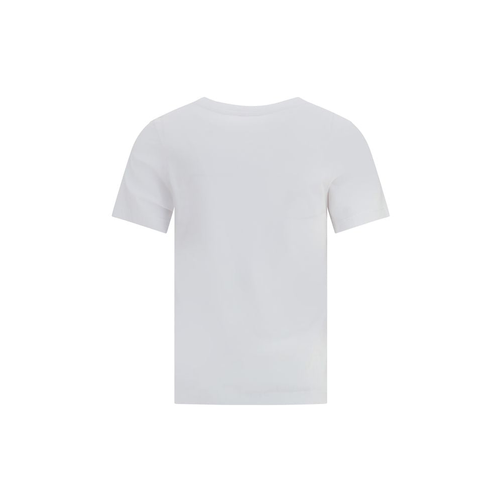 T-Shirt by Maison Kitsuné for women in organic cotton white & signature features an on trend silhouette, perfectly showcasing a on trend and crew neckline for an elevated aesthetic.