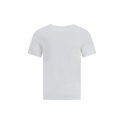 T-Shirt by Maison Kitsuné for women in organic cotton white & signature features an on trend silhouette, perfectly showcasing a on trend and crew neckline for an elevated aesthetic.